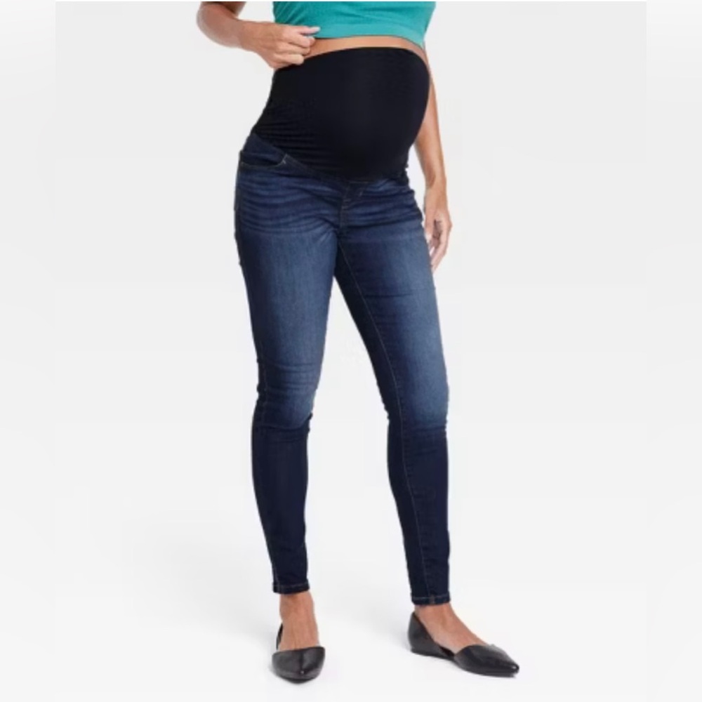 Over The Belly Skinny Maternity Jeans - Isabel Maternity byIngrid super stretch